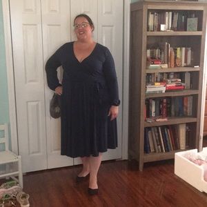 Dark navy knit maxi dress